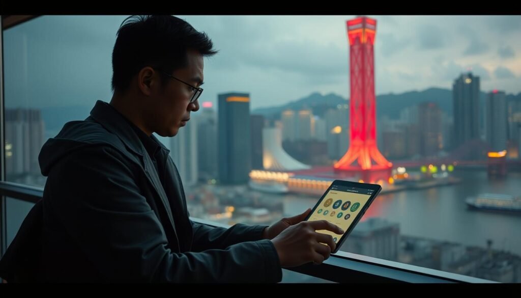 生成圖片提示：香港安全網上借錢平台